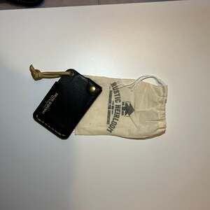 Rustic Heirloom Leather Hitchhiker Wallet - Black with Brass Hardware